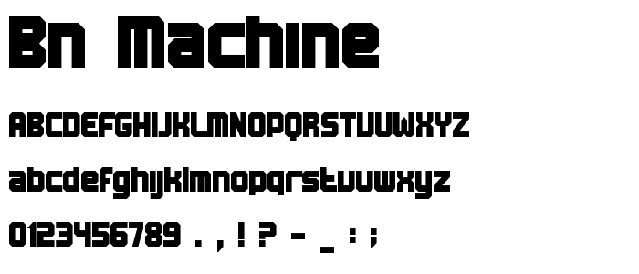 BN Machine font